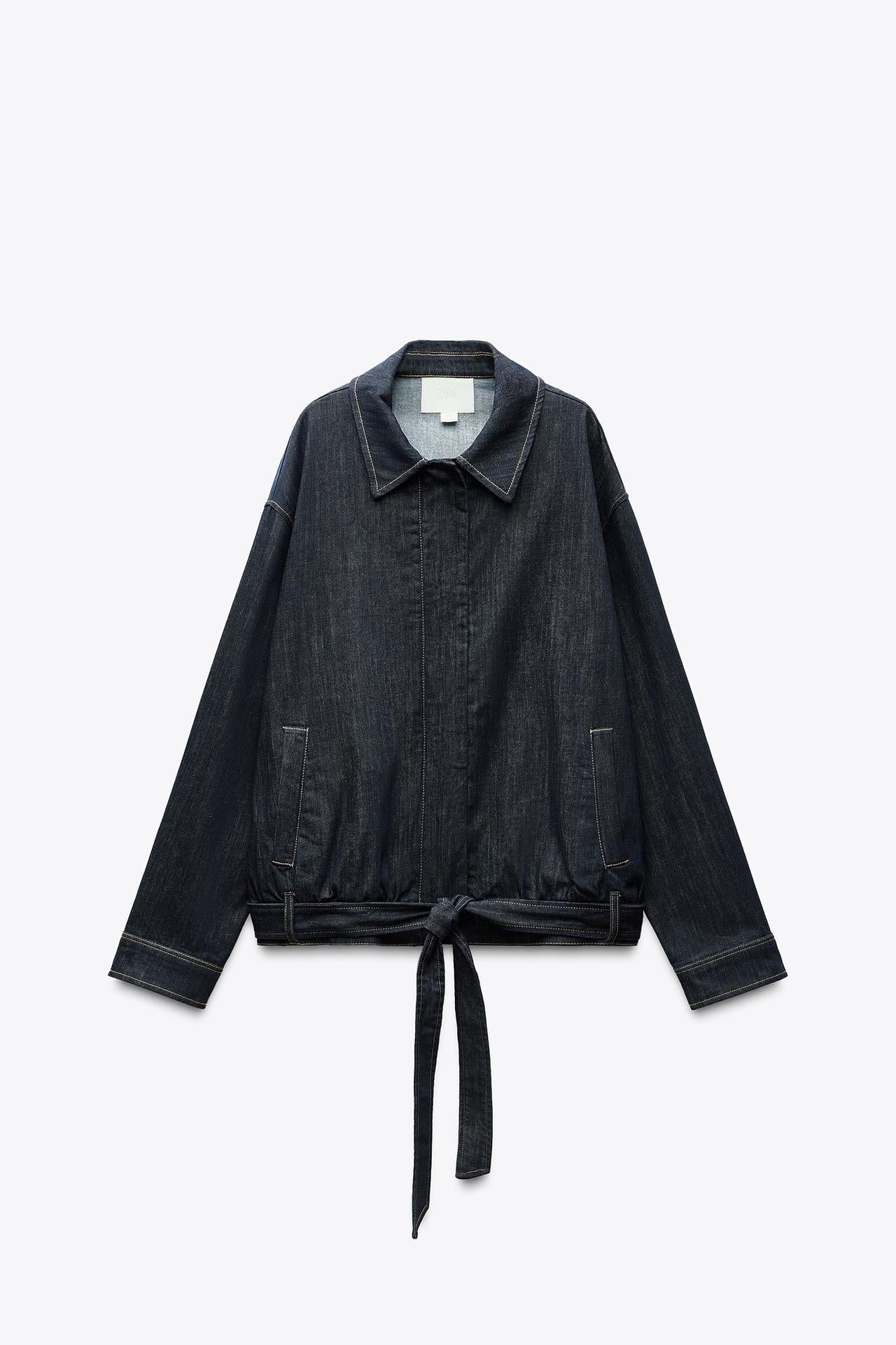 Denim Vest with Belt