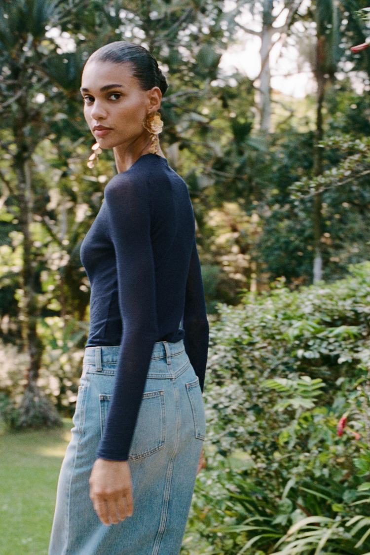 Z1975 Denim Midi Skirt