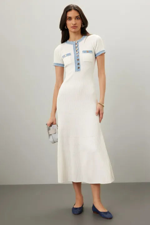 Buttoned Knit Dress – 154876