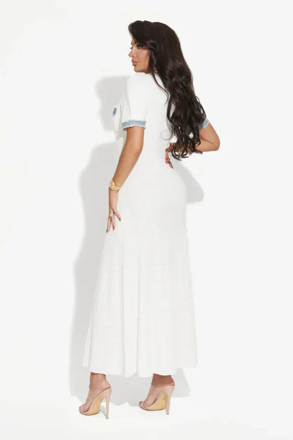 Buttoned Knit Dress – 154878