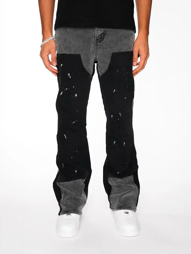 Black Front Flare Jeans – 212621