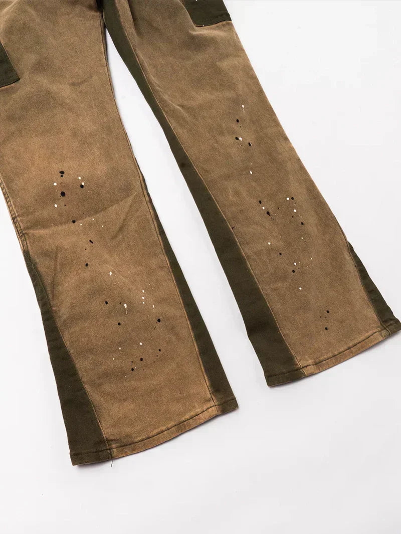 Brown Front Flare Jeans – 212444