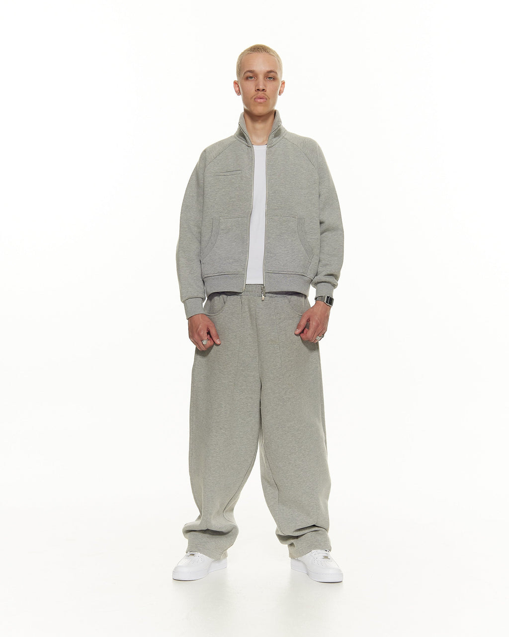 Cozy Track Jacket – Gray