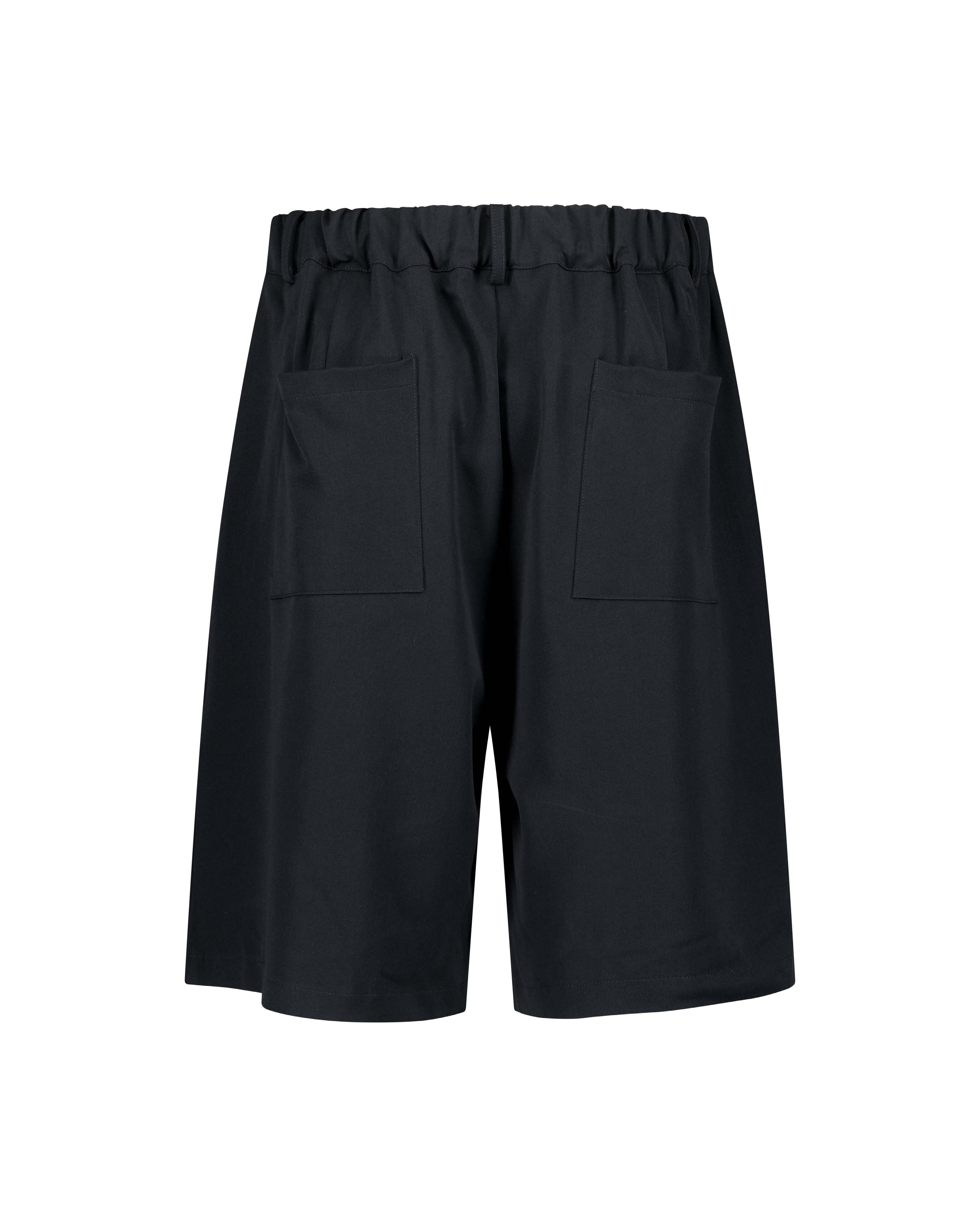 Pleated Shorts – Navy Blue
