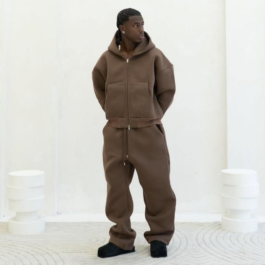 Monochrome Hoodie – Bark Brown
