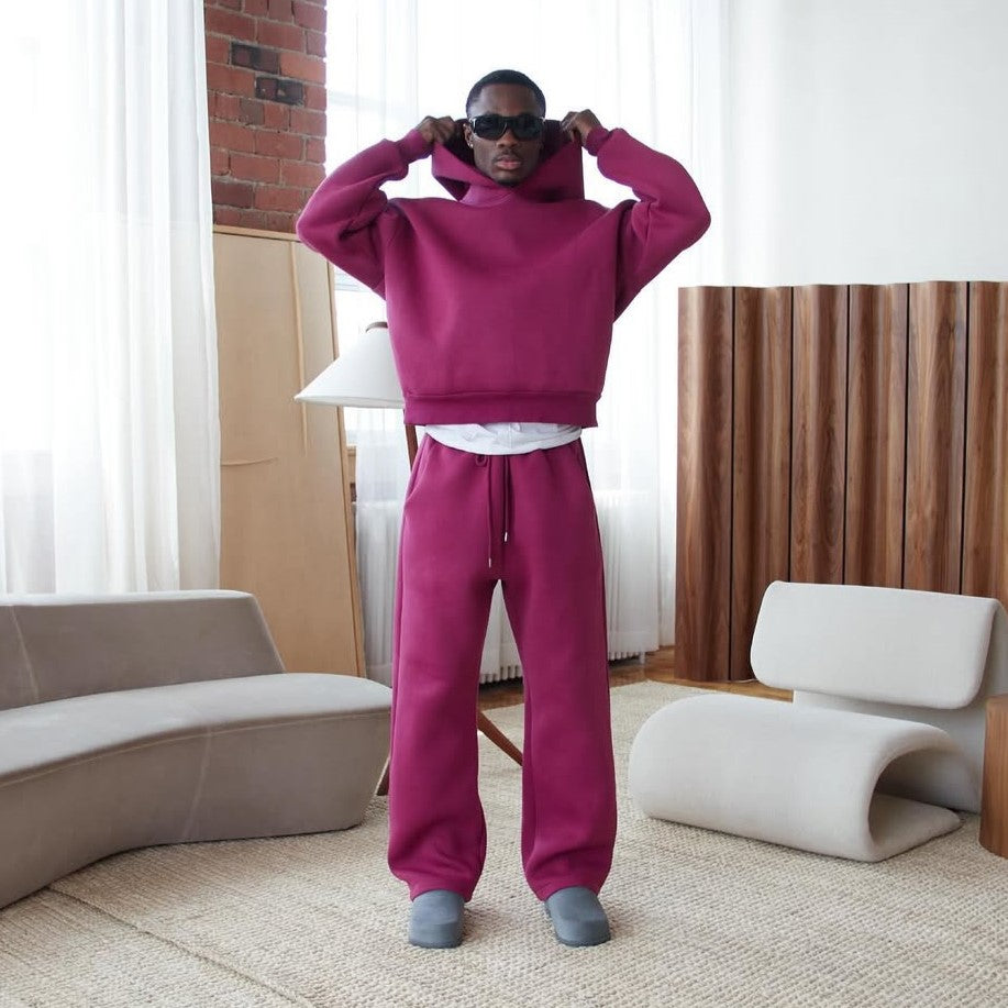 Monochrome Purple Velvet Pants