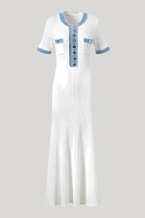 Buttoned Knit Dress – 154879
