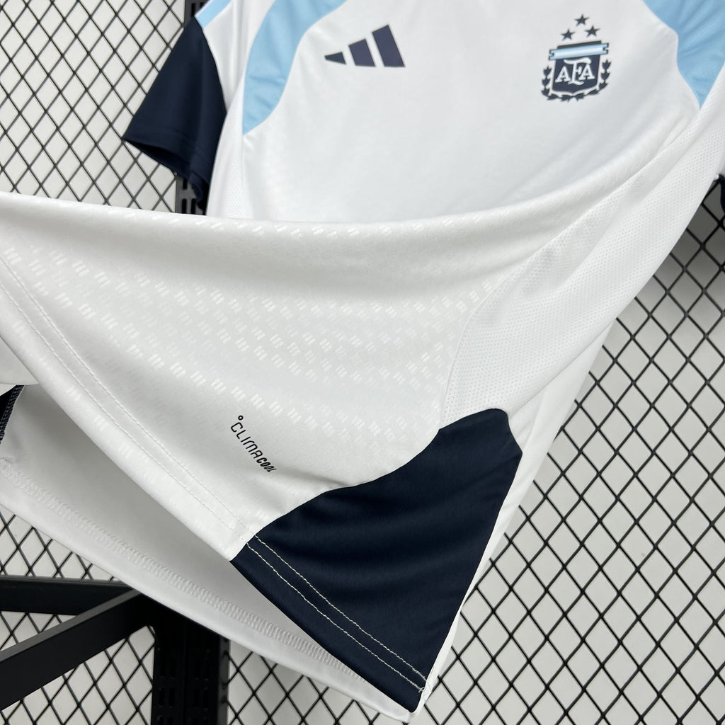 Maillot Argentine Pré-Match Blanc – Coupe du Monde 2026