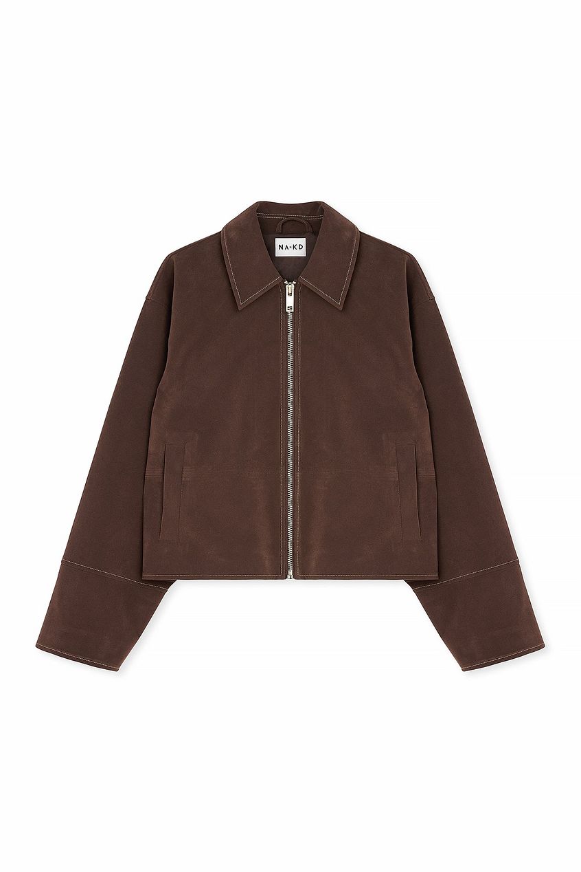 Faux Suede Zip-Up Vest